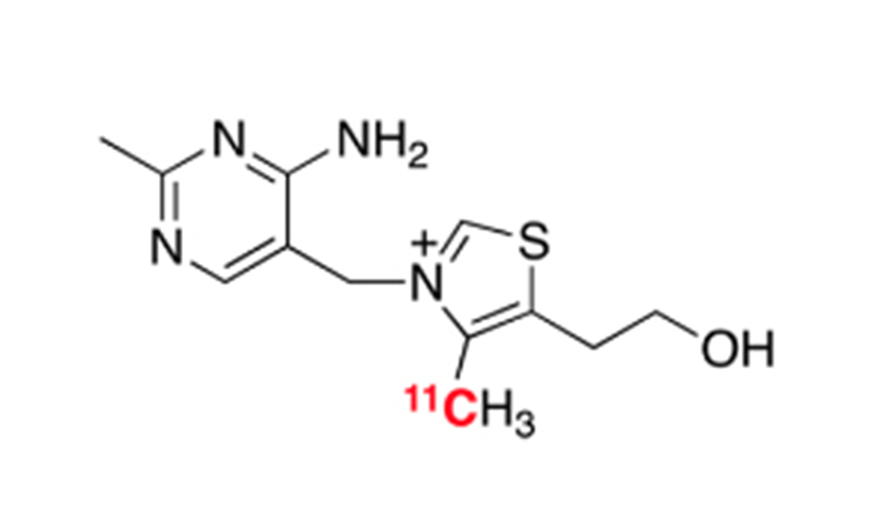 Structural Formula of Vitamin B1 labelled by (11)C